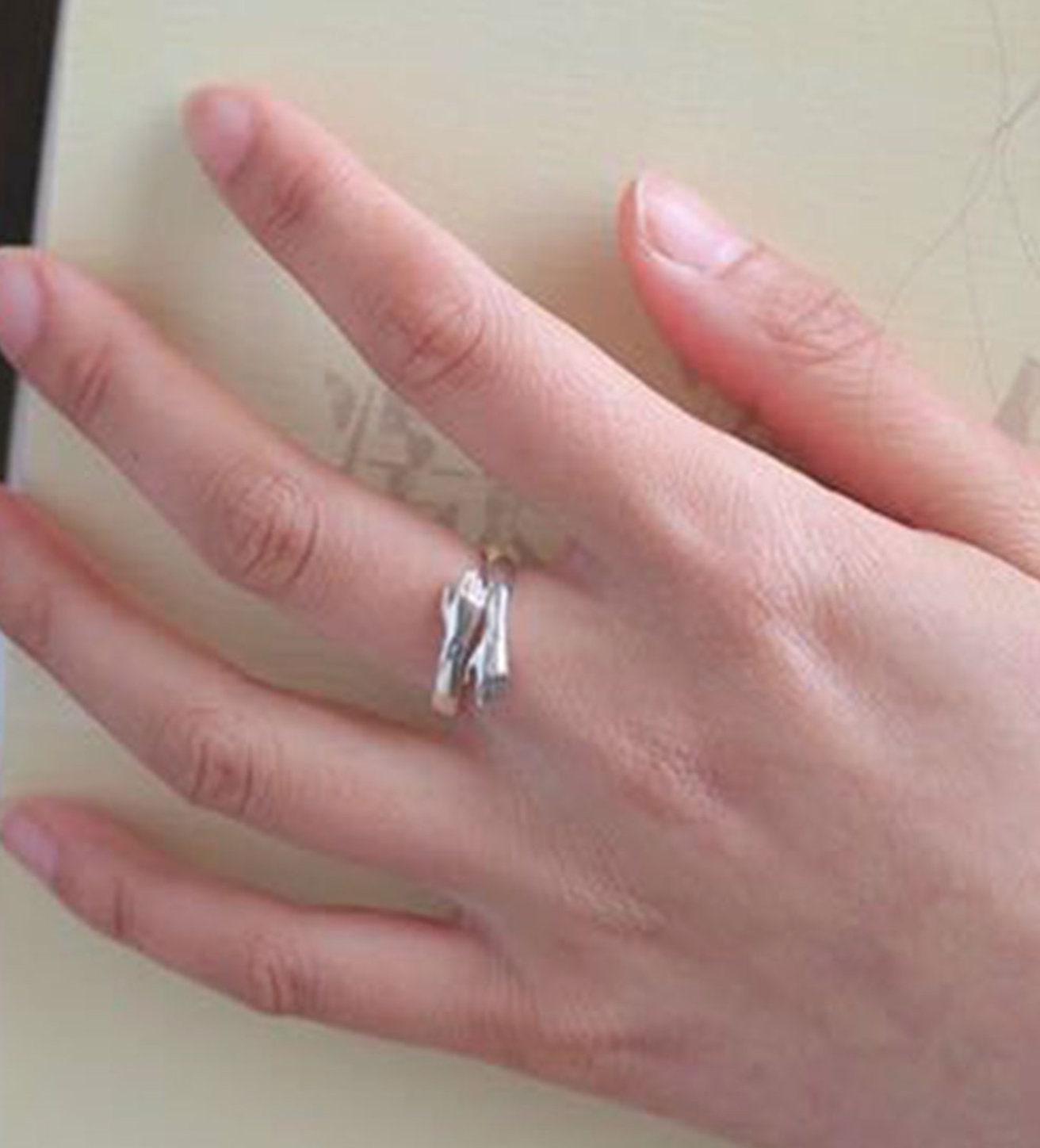 Hug ring adjustable size good luck love blessings sikh hindu muslim couple k25