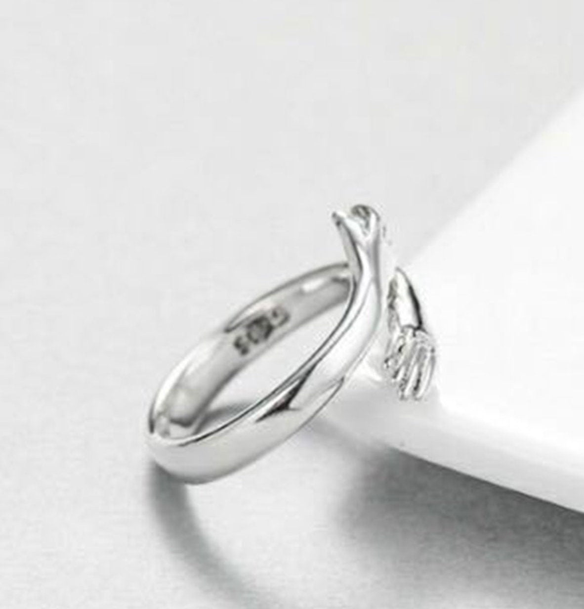 Hug ring adjustable size good luck love blessings sikh hindu muslim couple k25