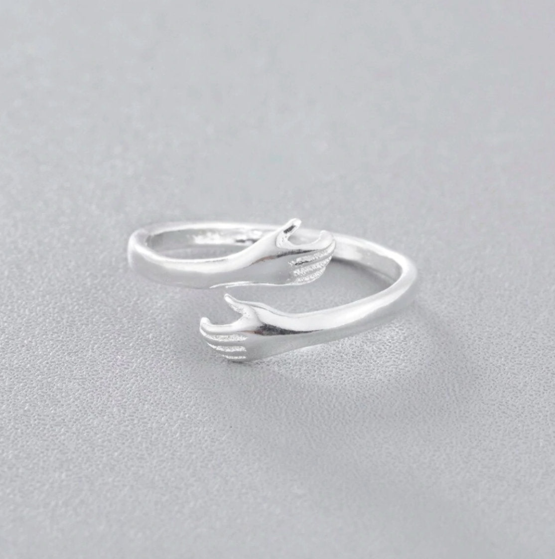 Hug ring adjustable size good luck love blessings sikh hindu muslim couple k25