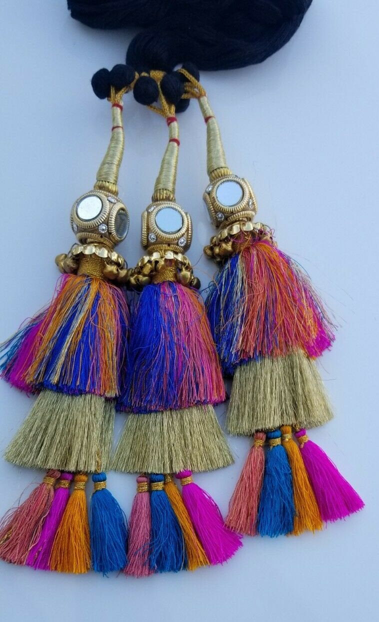 Patiala paranda latkan indian punjabi parandi mehndi jaago bridal hair braid mb7