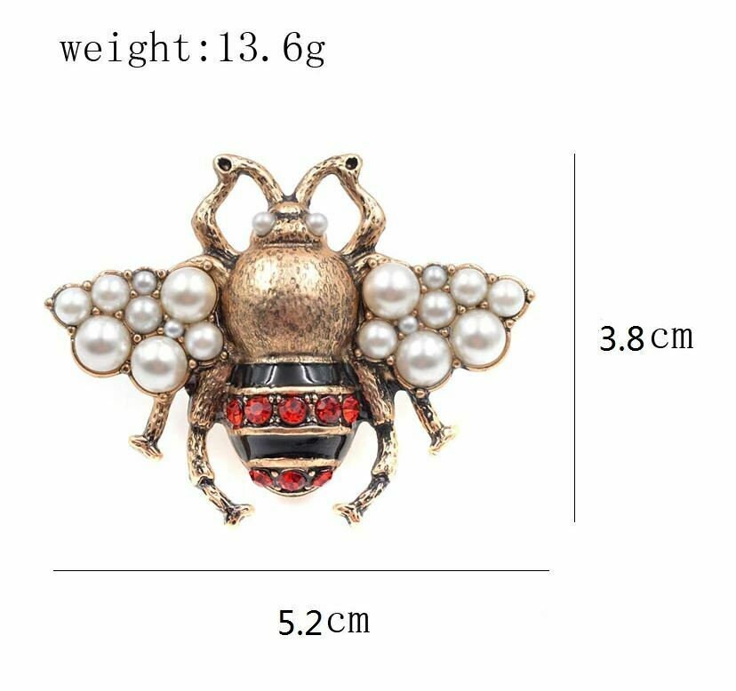 Stunning vintage look gold plated gold honey bee brooch suit coat broach pin z7r
