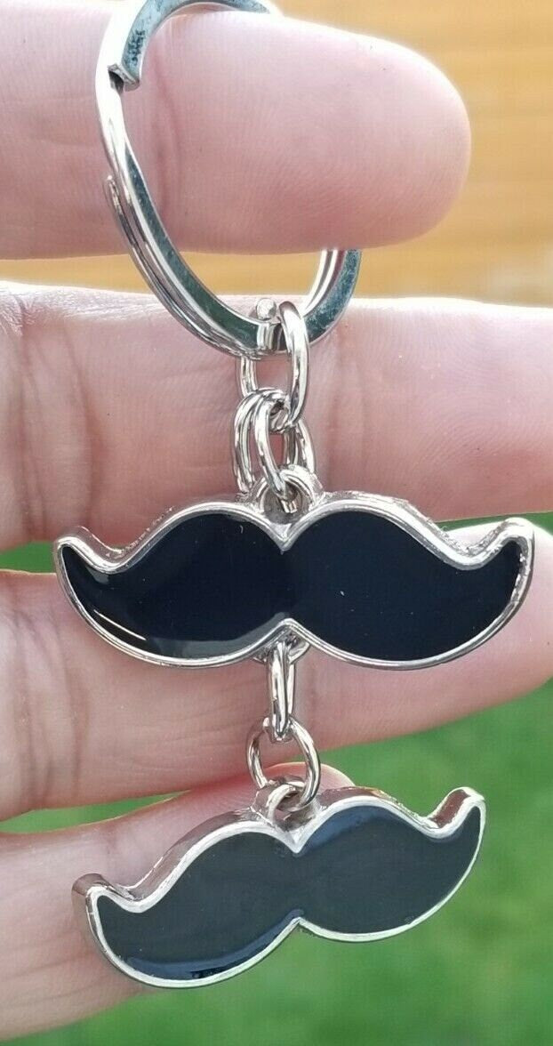 Sikh punjabi moustache key chain singh kaur khalsa stainless steel keyring pp2