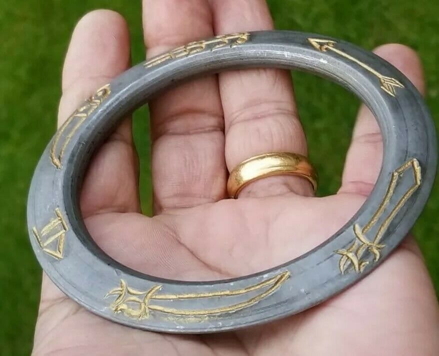 Sikh kara sarbloh shastars engraved bangle singh kaur khalsa pure iron kada v11