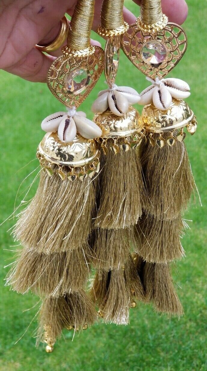 Indian punjabi pranda mehndi jagoo mirror bridal patiala paranda hair braid rrr4
