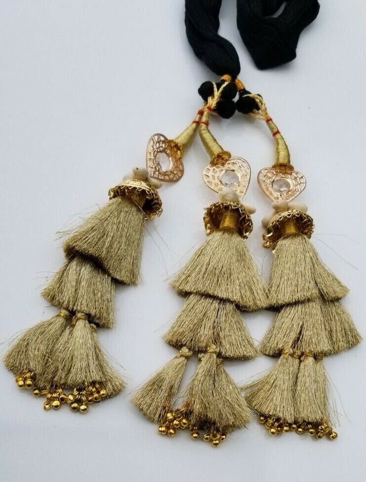 Indian punjabi pranda mehndi jagoo mirror bridal patiala paranda hair braid rrr4