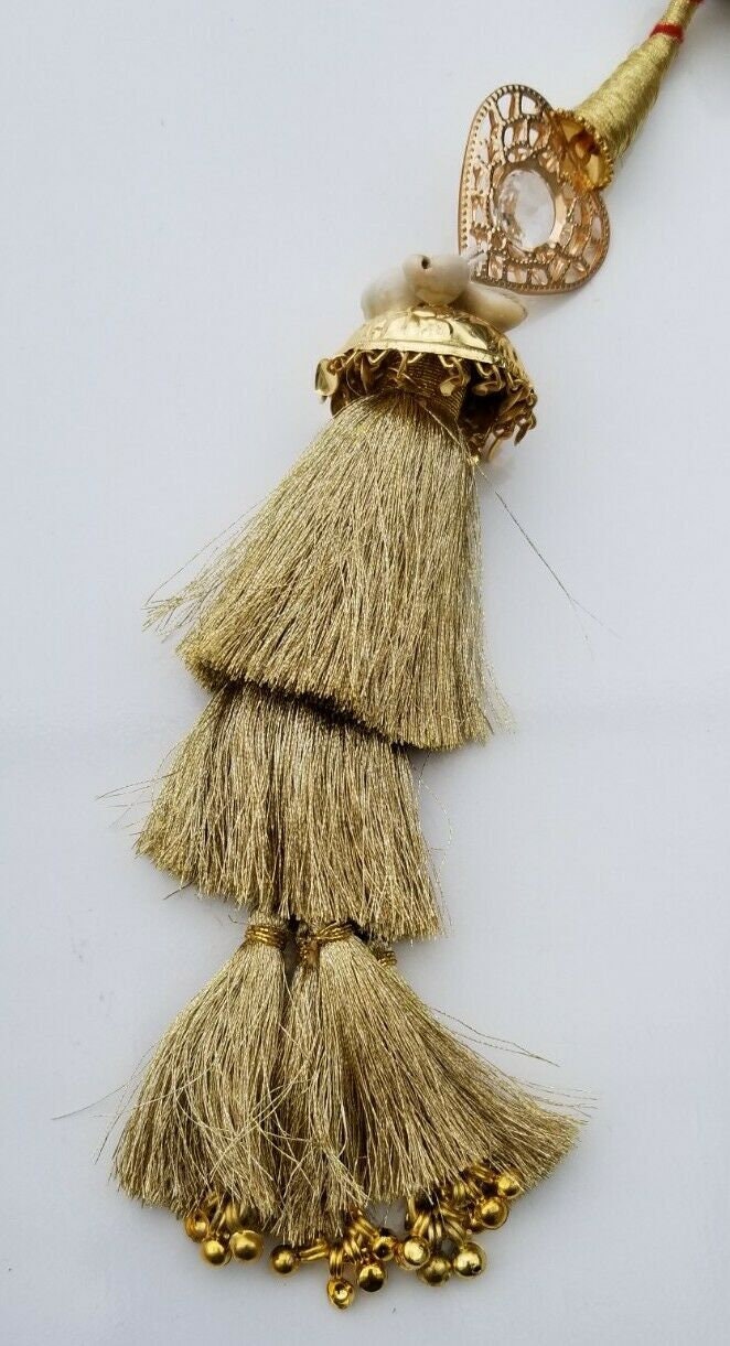 Indian punjabi pranda mehndi jagoo mirror bridal patiala paranda hair braid rrr4