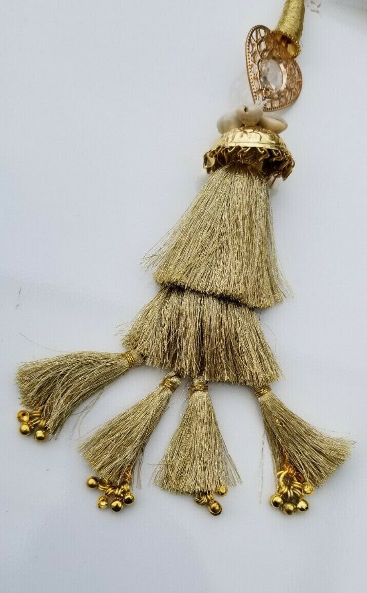Indian punjabi pranda mehndi jagoo mirror bridal patiala paranda hair braid rrr4