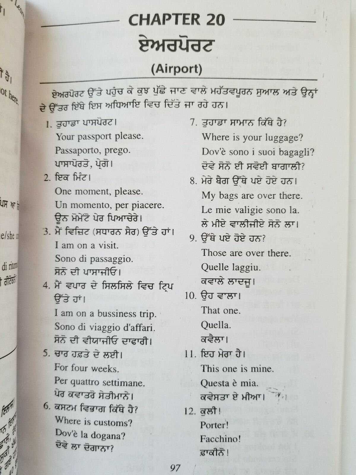 Learn Italian Punjabi English Book 60 Days Easy Speak Course Guide Pradeep B45