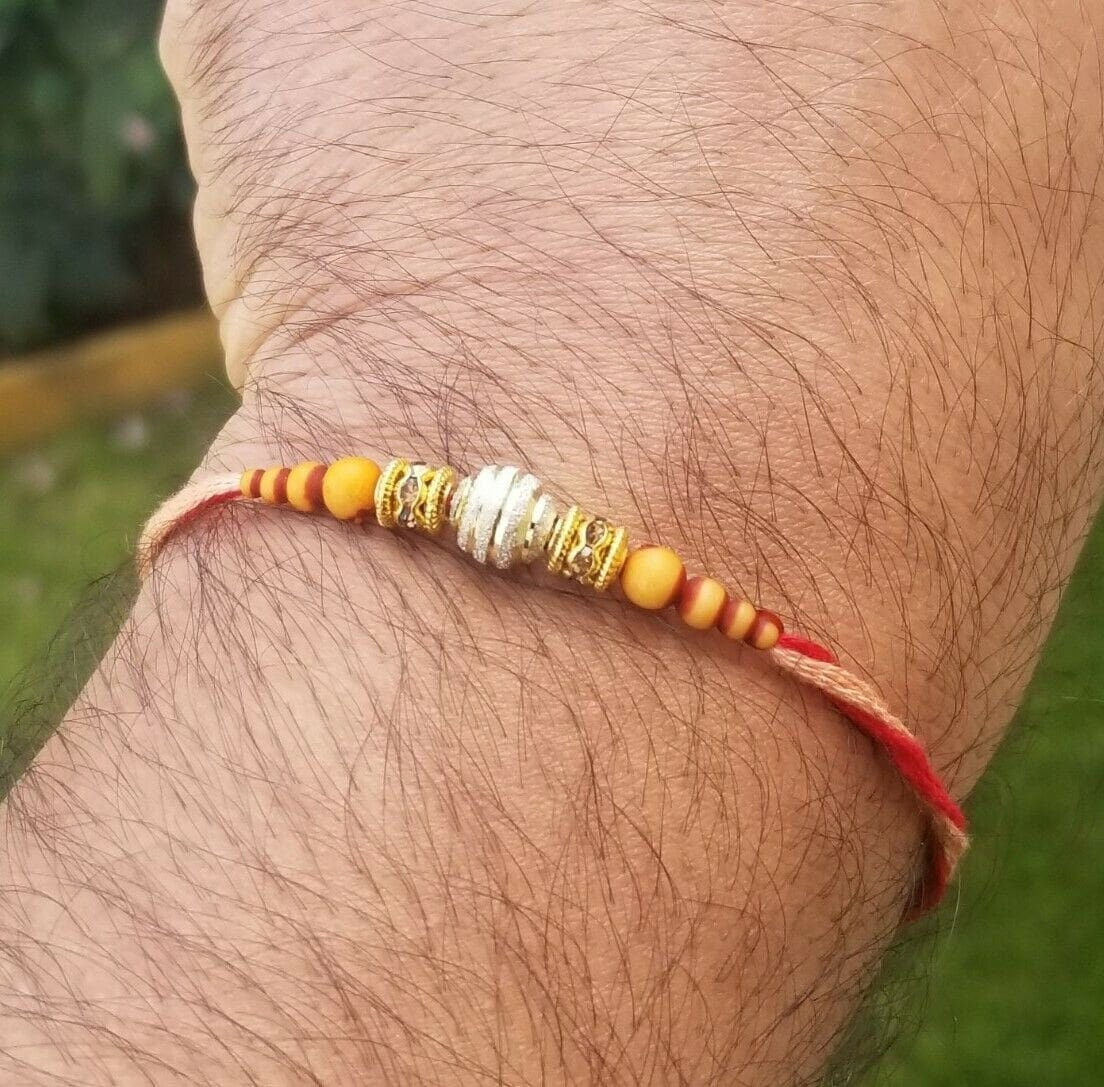 Hindu red thread evil eye protection stunning bracelet luck talisman amulet fg8