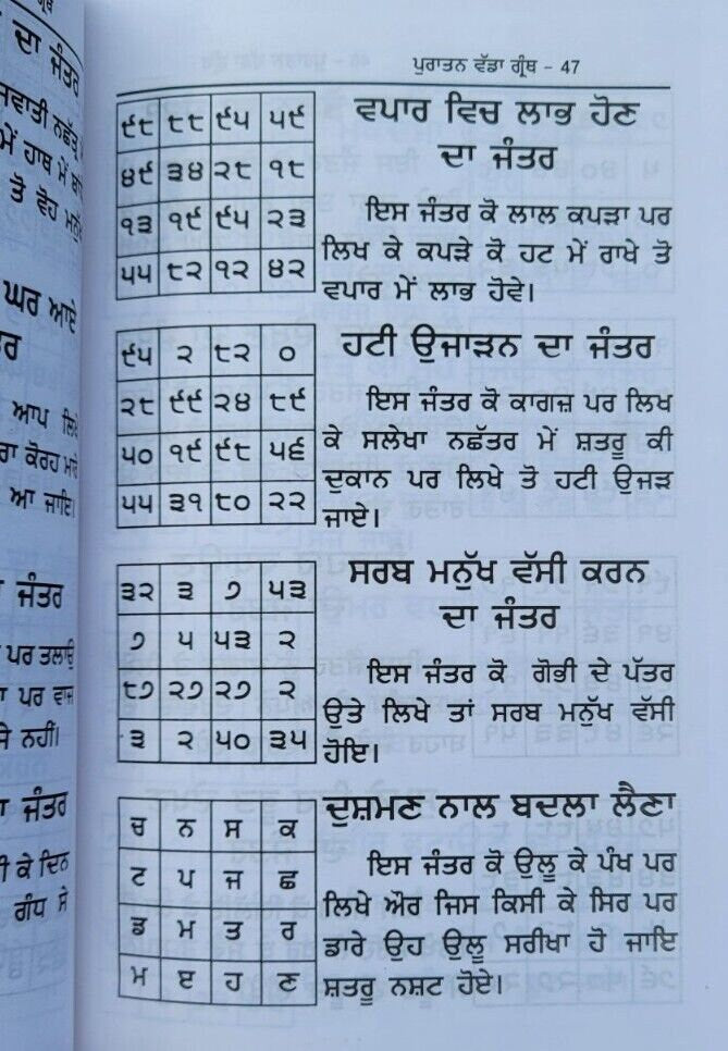 Granth Yantar Mantar Tantar Vashikaran Punjabi Book Sant Mahesh Kumar Panjabi MB