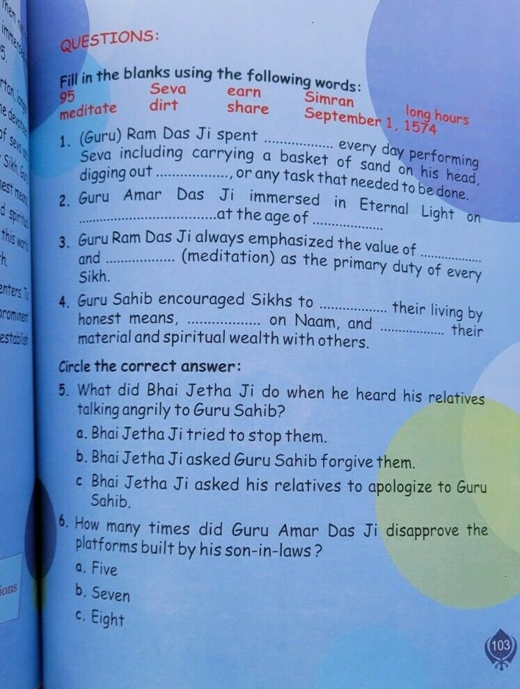 Gurmat studies sikh kids learning book vol 4 sikhism learn sikhi english mbh new
