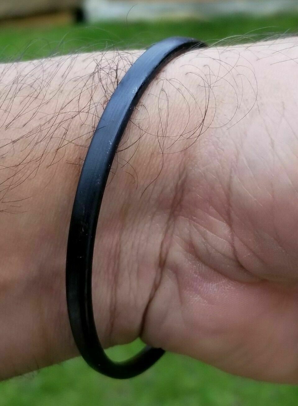 Sarbloh bangle black kara pure iron sikh smooth thin kada singh kaur khalsa k12