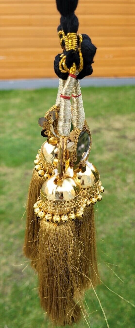 Indian Punjabi parandi Bridal Mirror Jaago Mehndi  Patiala Paranda hair braid MGa Panjabi Wedding Season