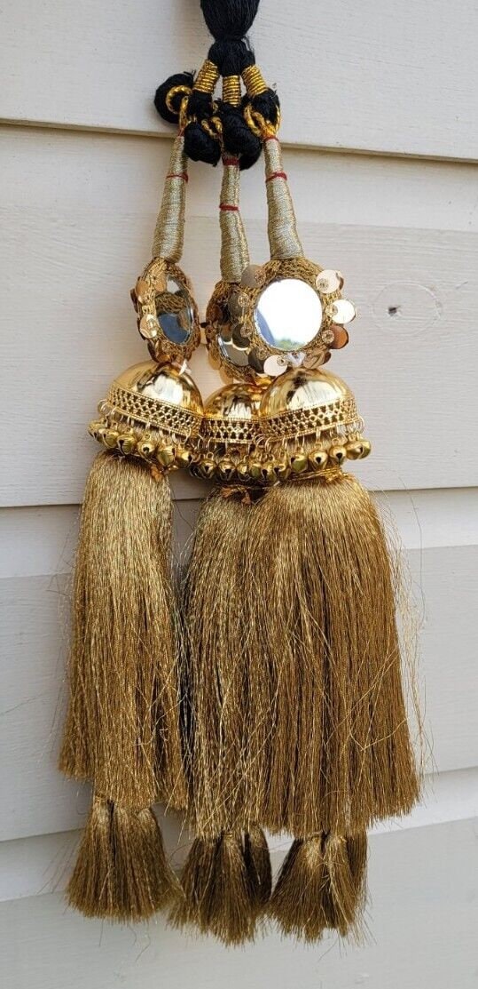 Indian Punjabi parandi Bridal Mirror Jaago Mehndi  Patiala Paranda hair braid MGa Panjabi Wedding Season