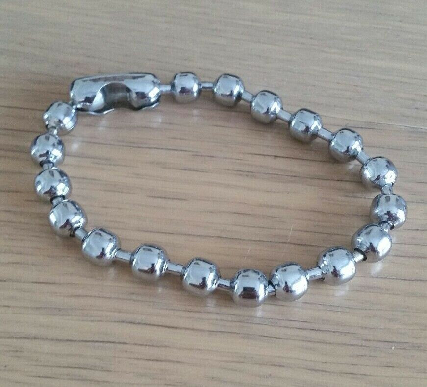 Chrome plated steel meditation praying beads talisman sikh simarna bracelet b2a