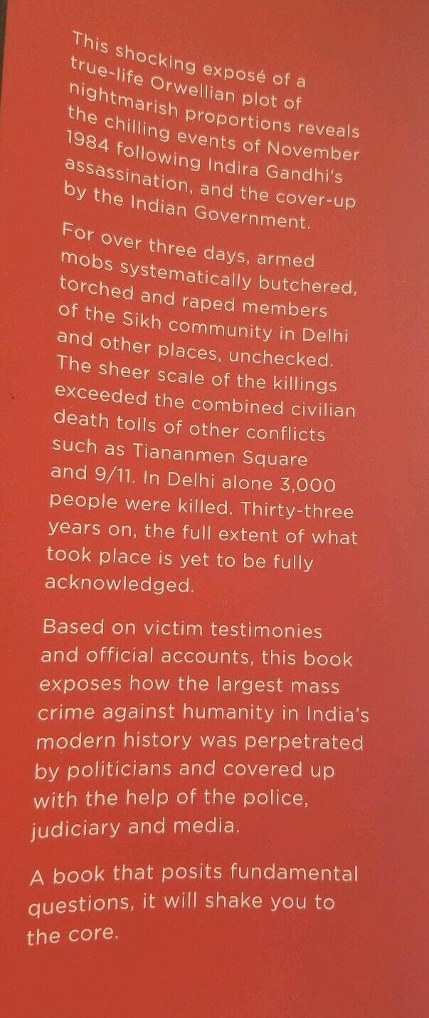 Sikh singh kaur genocide 1984 india's guilty secret book by pav singh english b