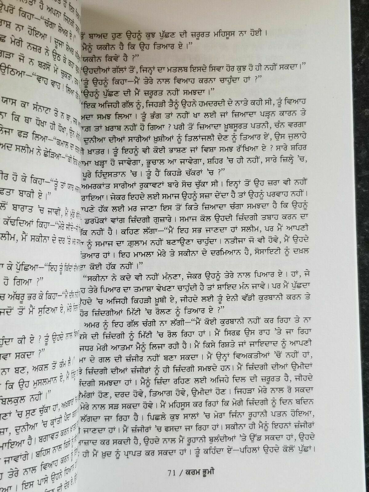 Karambhumi Novel Munshi Prem Chand Punjabi Book Gurmukhi Translation Panjabi B71
