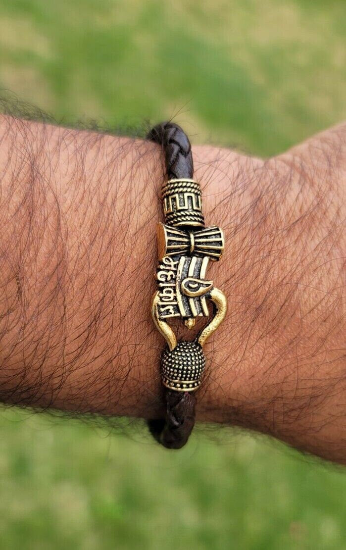 Mahakal shiv bracelet kara hindu good luck kada evil eye protection bangle cc17