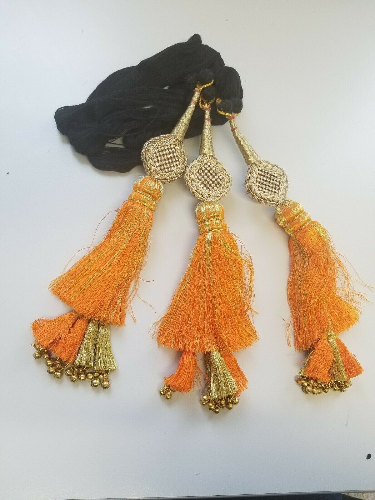 Indian punjabi pranda mehndi jagoo charms bridal patiala paranda hair braid a16