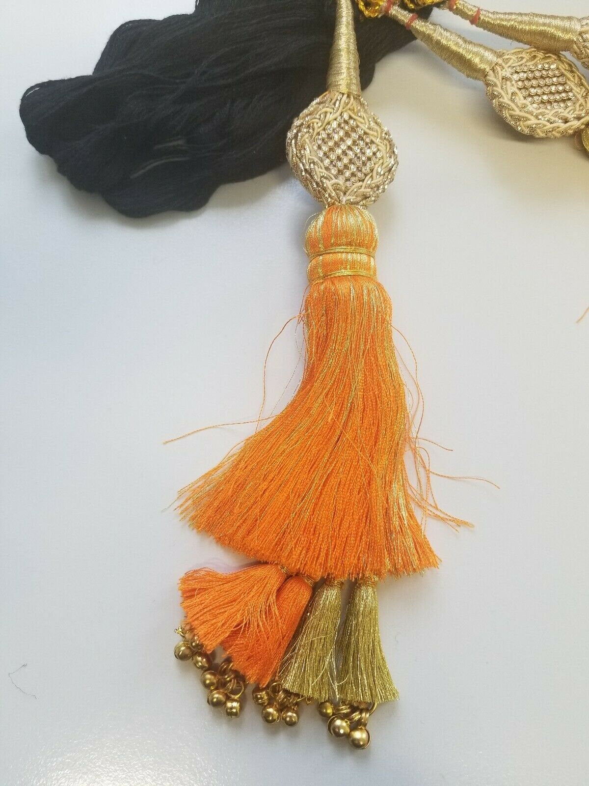 Indian punjabi pranda mehndi jagoo charms bridal patiala paranda hair braid a16