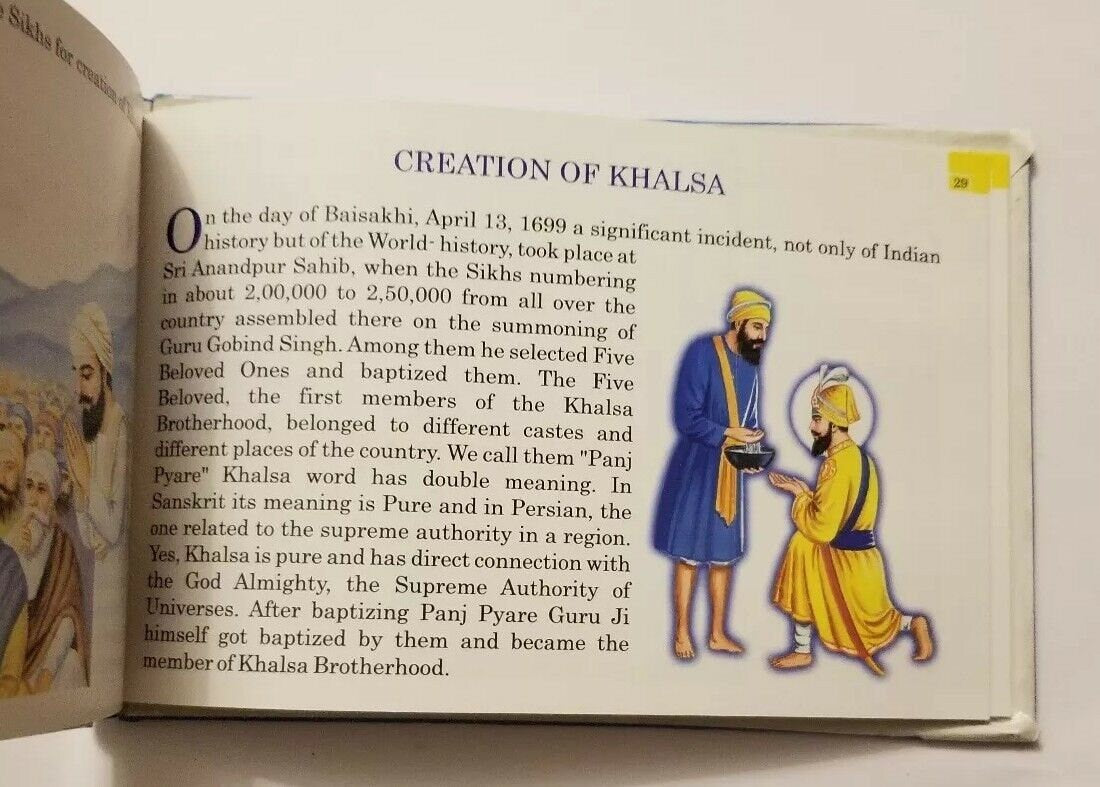 About the sikhs book in english with colour photos singh kaur khalsa punjab gift
