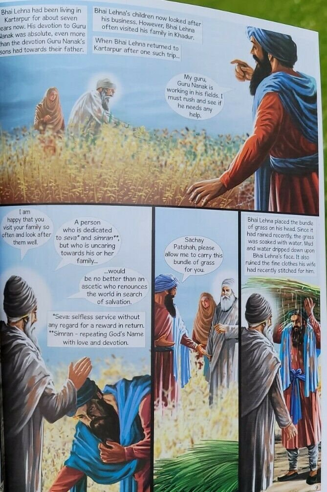 Guru angad dev the second sikh guru kids comic daljeet singh sidhu in english mc