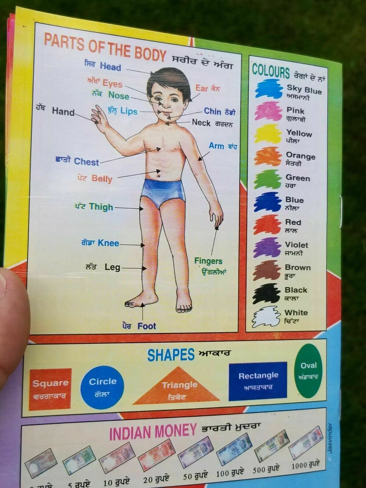 Punjabi Kaida Book Learn Gurmukhi Hindi English Maths Kids Akhar Gayan Panjabi B63