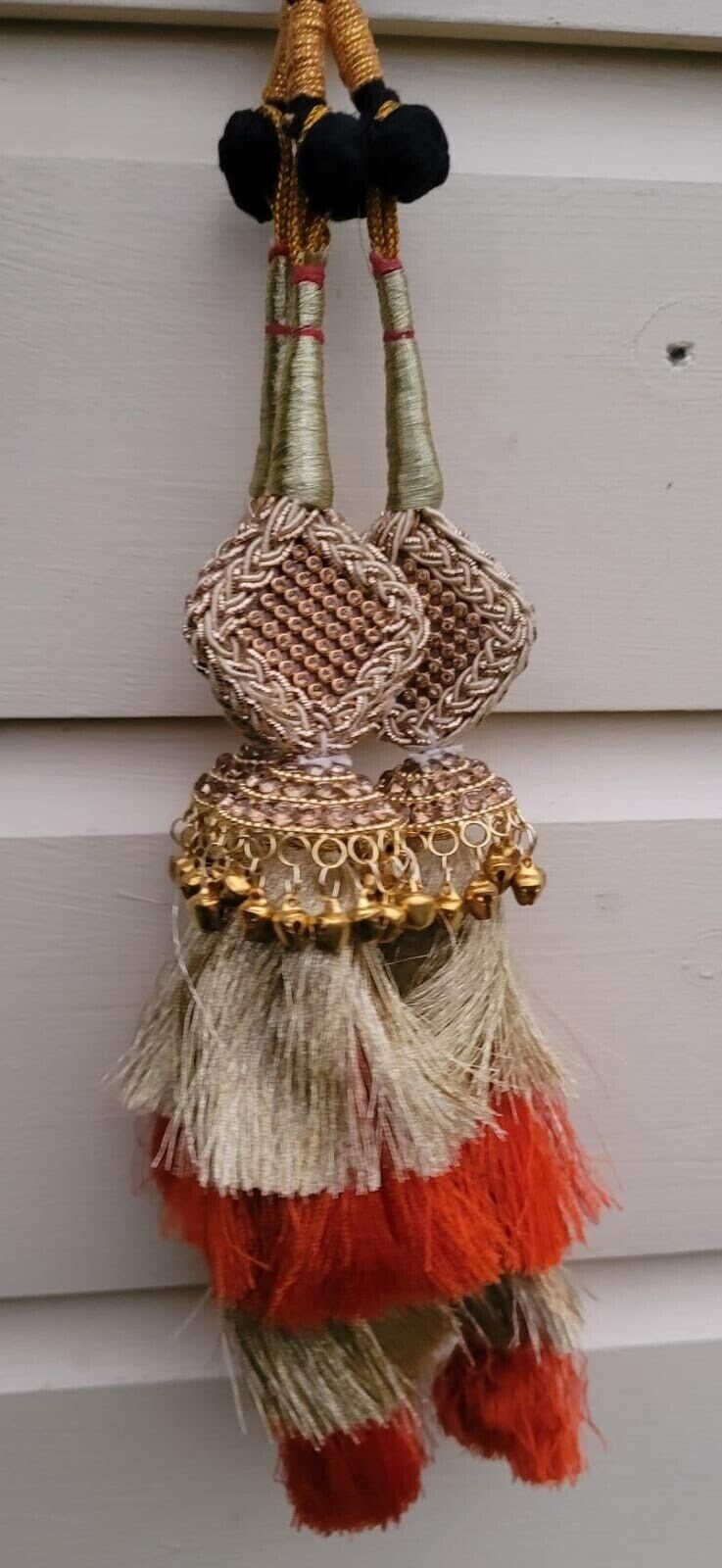 Indian punjabi parandi mehndi jaago mirror bridal patiala paranda hair braid ss3