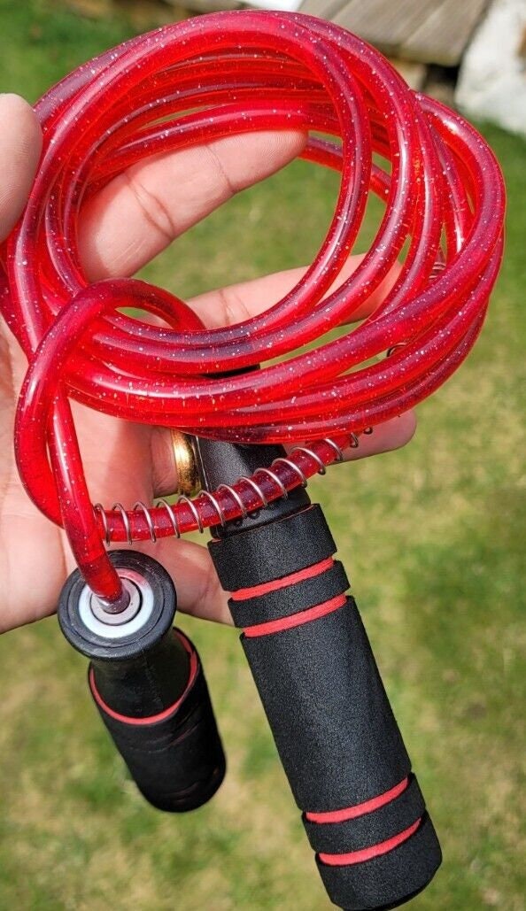 Strong skipping rope with spring soft handle fitness speed home workout gym ml