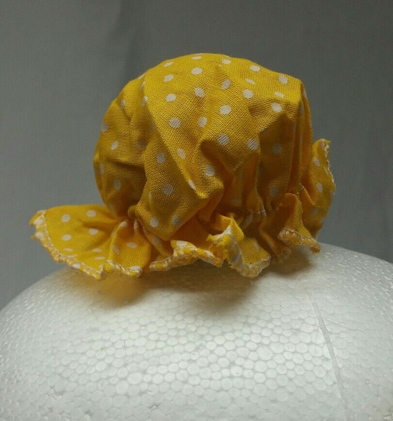 Sikh punjabi yellow dots kids baby jooda rumal juda head top knot elastic roomal