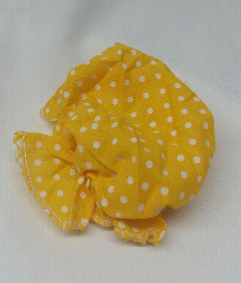 Sikh punjabi yellow dots kids baby jooda rumal juda head top knot elastic roomal