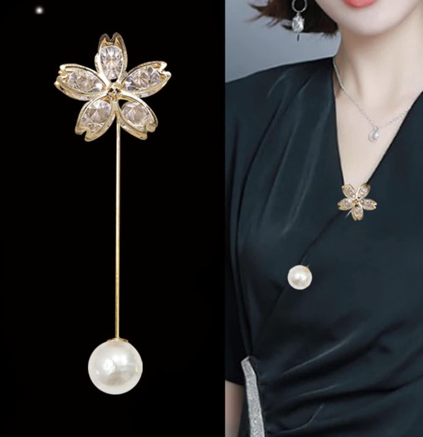 Six piece brooch set vintage look design queen broach gold plated pin new ggg104