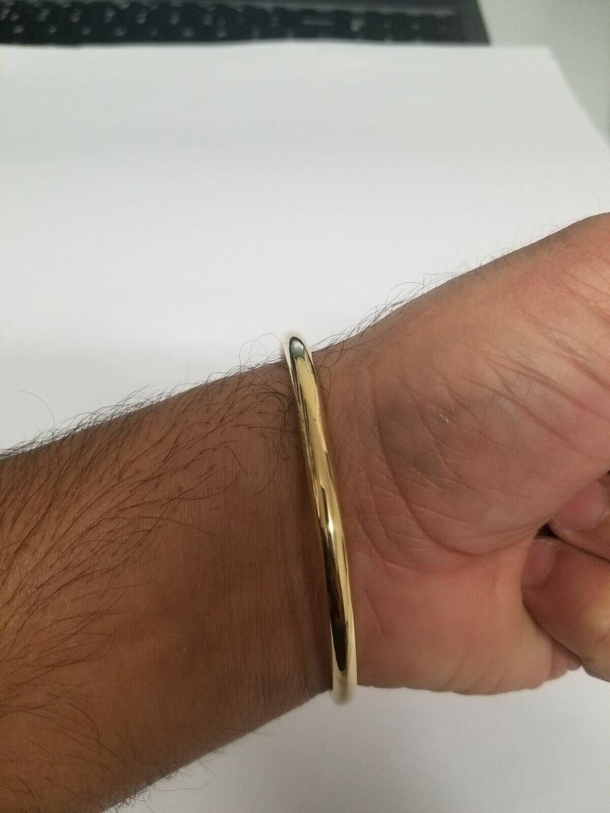 Brass Gold Colour Sikh Kara Smooth Round Khalsa Bangle Singh Kaur khalsa Kada K7A