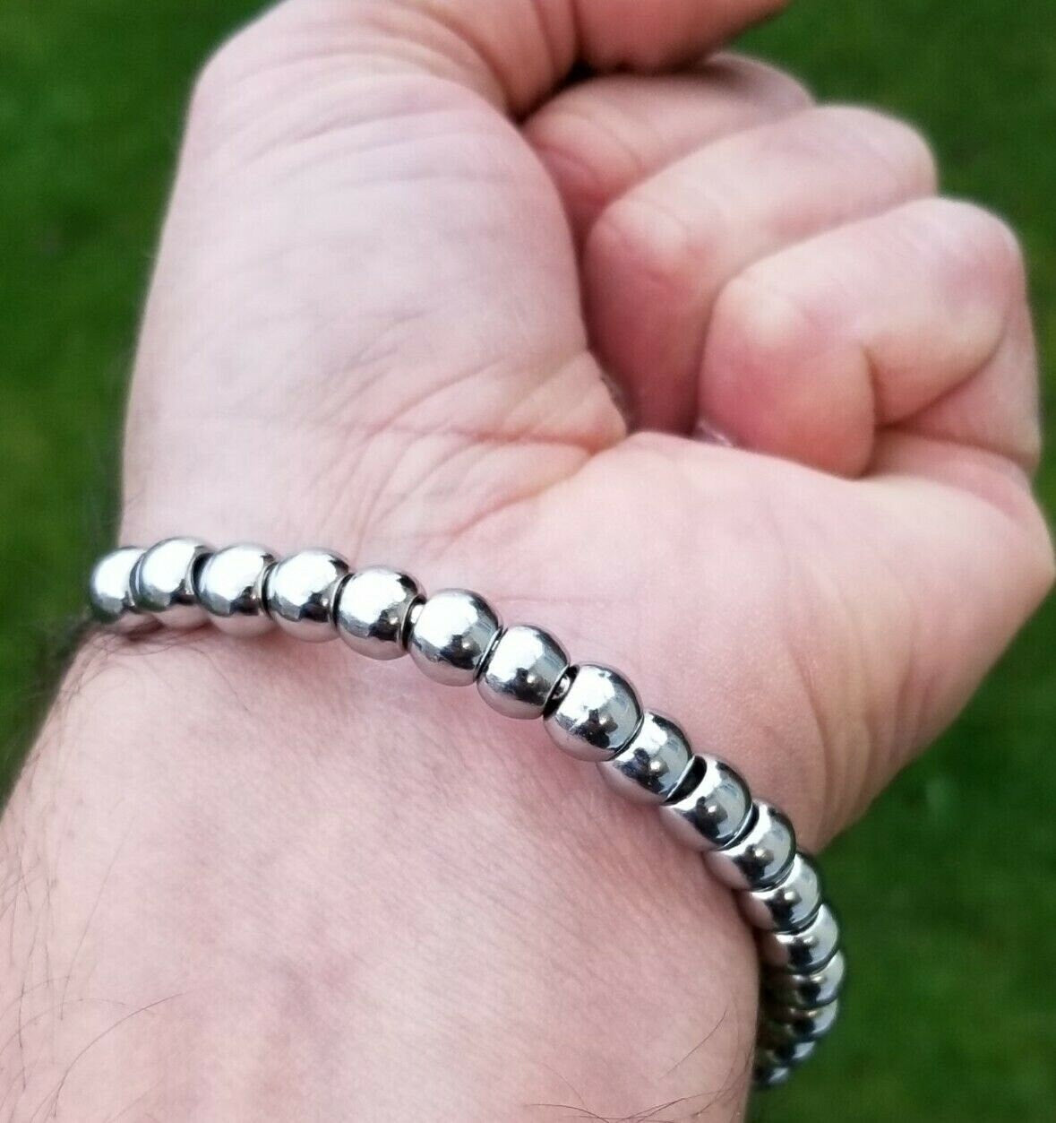 Steel Meditation Beads Bracelet Simrana Kara Prayer Mala Kada Praying Bangle H16