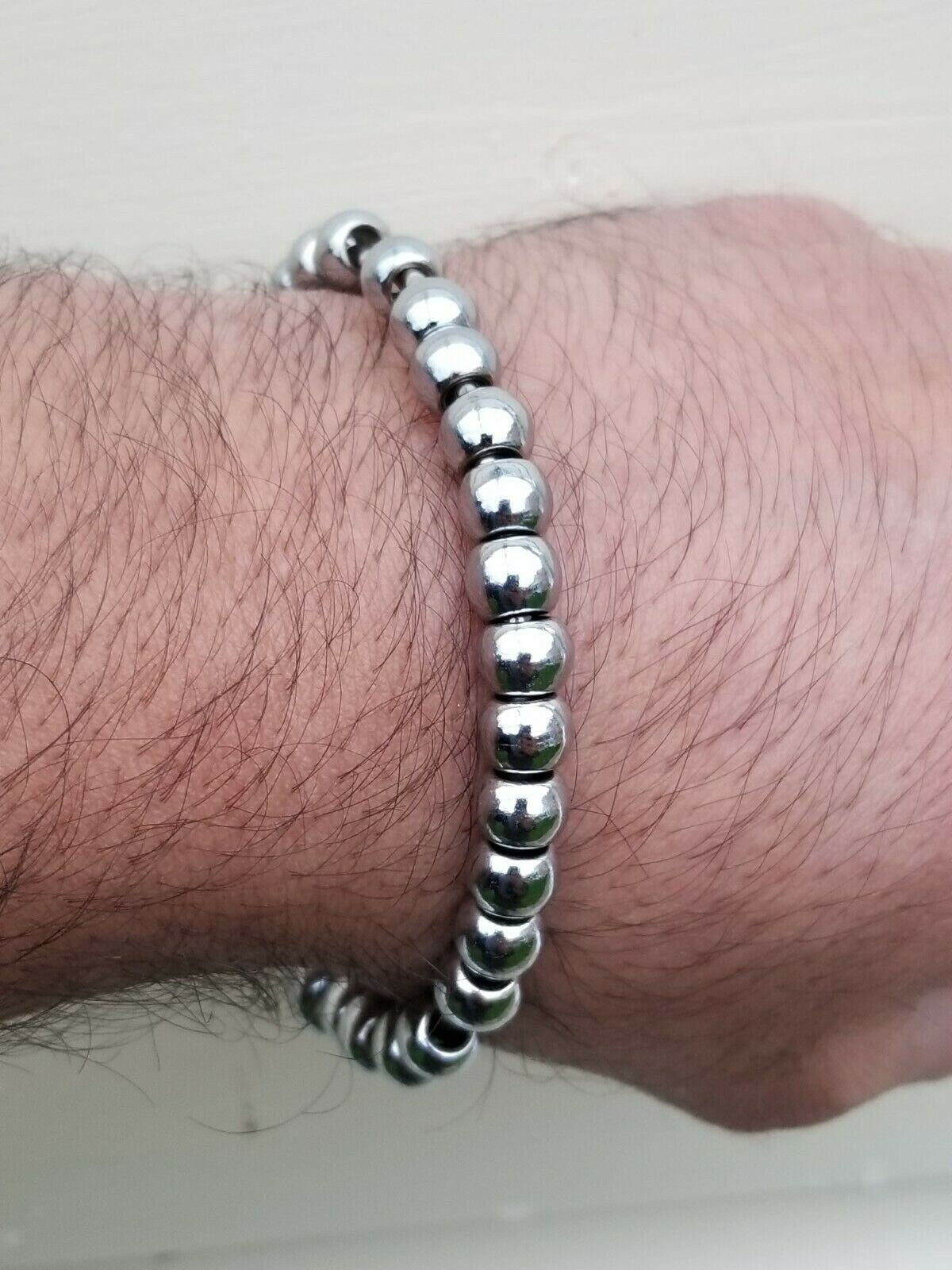 Steel Meditation Beads Bracelet Simrana Kara Prayer Mala Kada Praying Bangle H16