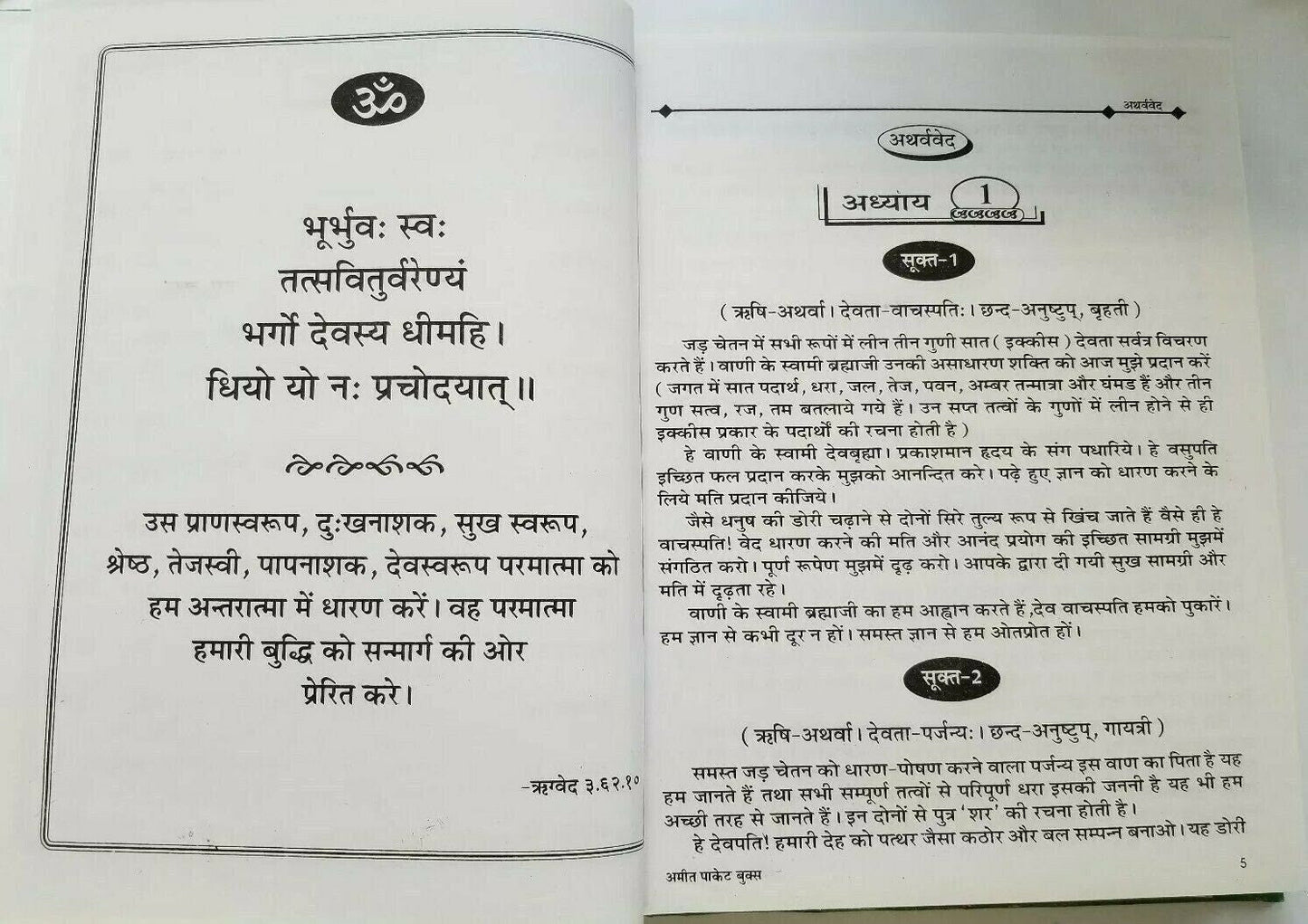 Ancient hindu granth arthav ved scripture vedas with simple hindi explanation md