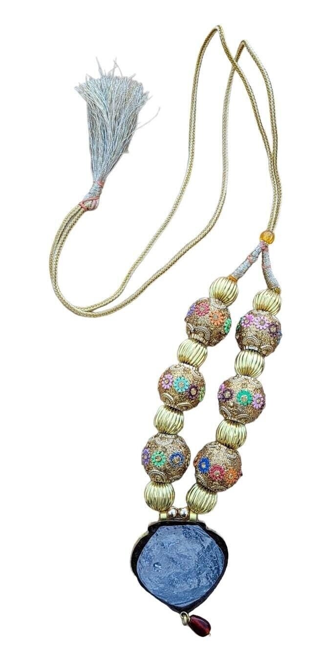 Punjabi Kaintha Folk Cultural Bhangra gidha pendant Handmade Patiala necklace TT Panjabi Culture Dori Taweet
