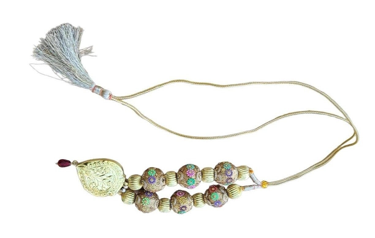 Punjabi Kaintha Folk Cultural Bhangra gidha pendant Handmade Patiala necklace TT Panjabi Culture Dori Taweet