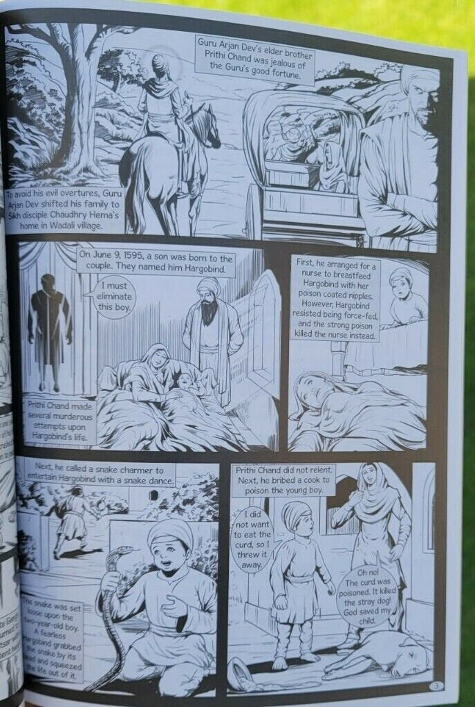 Sikh kids comic guru hargobind ji daljeet singh sidhu in english volume 1 & 2 mc
