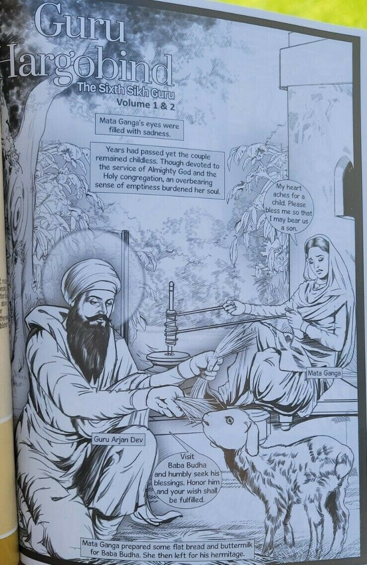 Sikh kids comic guru hargobind ji daljeet singh sidhu in english volume 1 & 2 mc