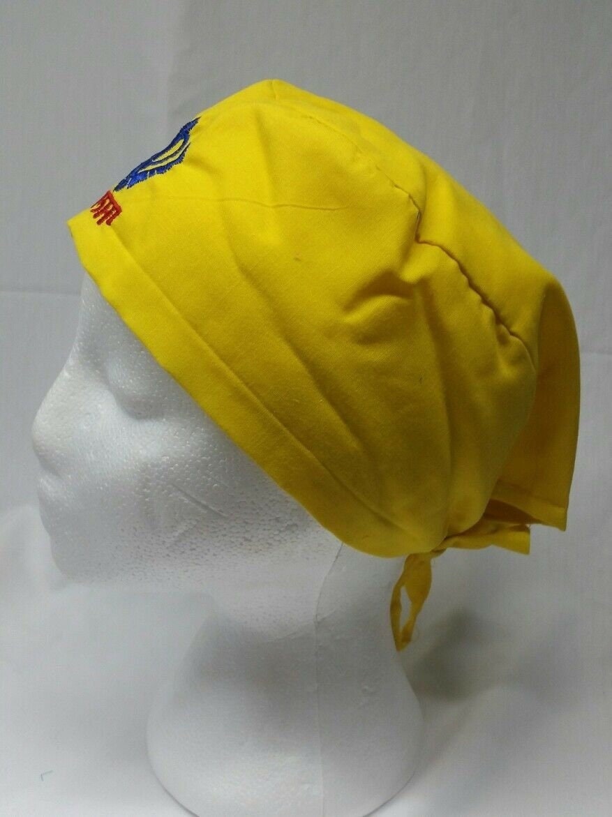Sikh punjabi turban patka pathka singh khanda bandana head wrap yellow colour