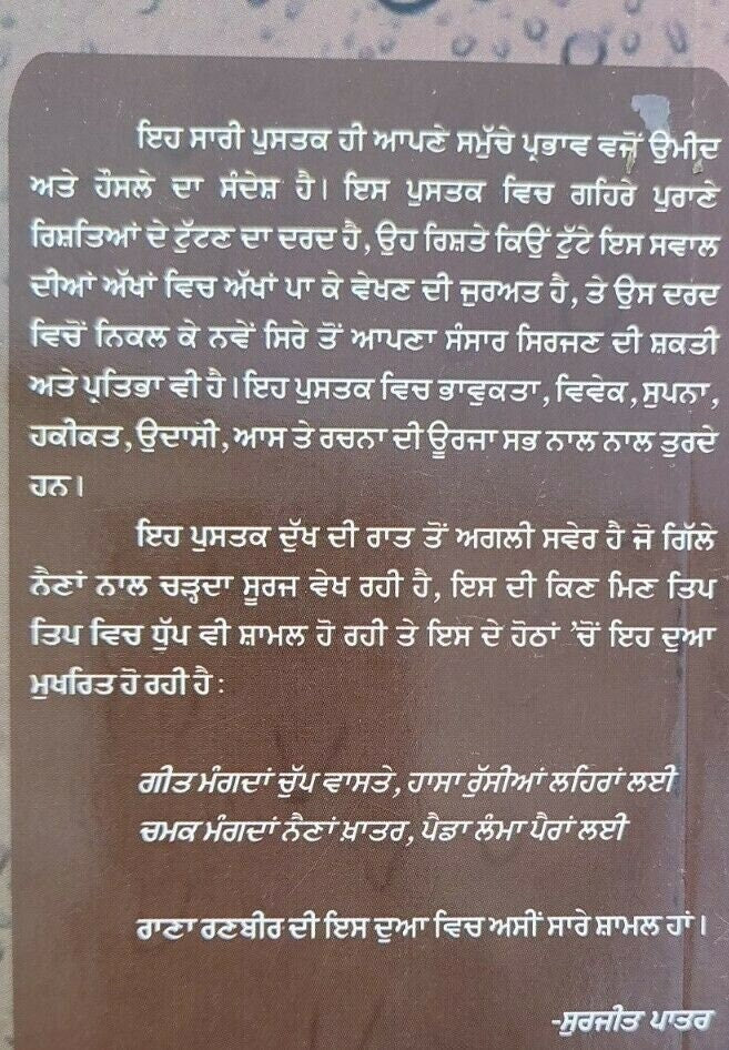 Kin min tip tip poetry book by rana ranbir punjabi gurmukhi paperback panjabi mc