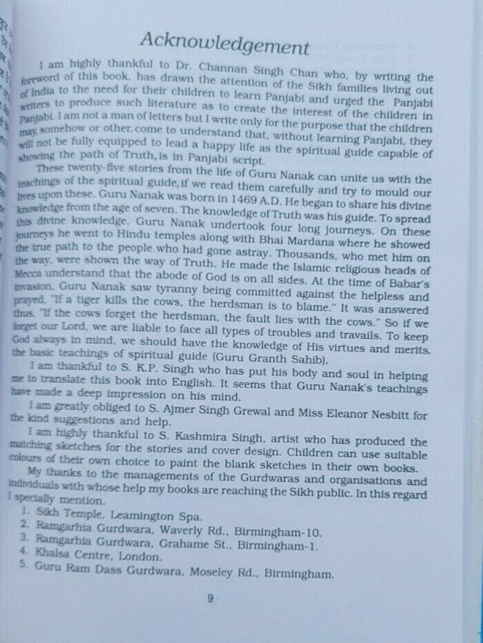 Kids Bed Time Stories Vol 2 Guru Nanak Dev Ji Sikh Story Book English Punjabi MJ