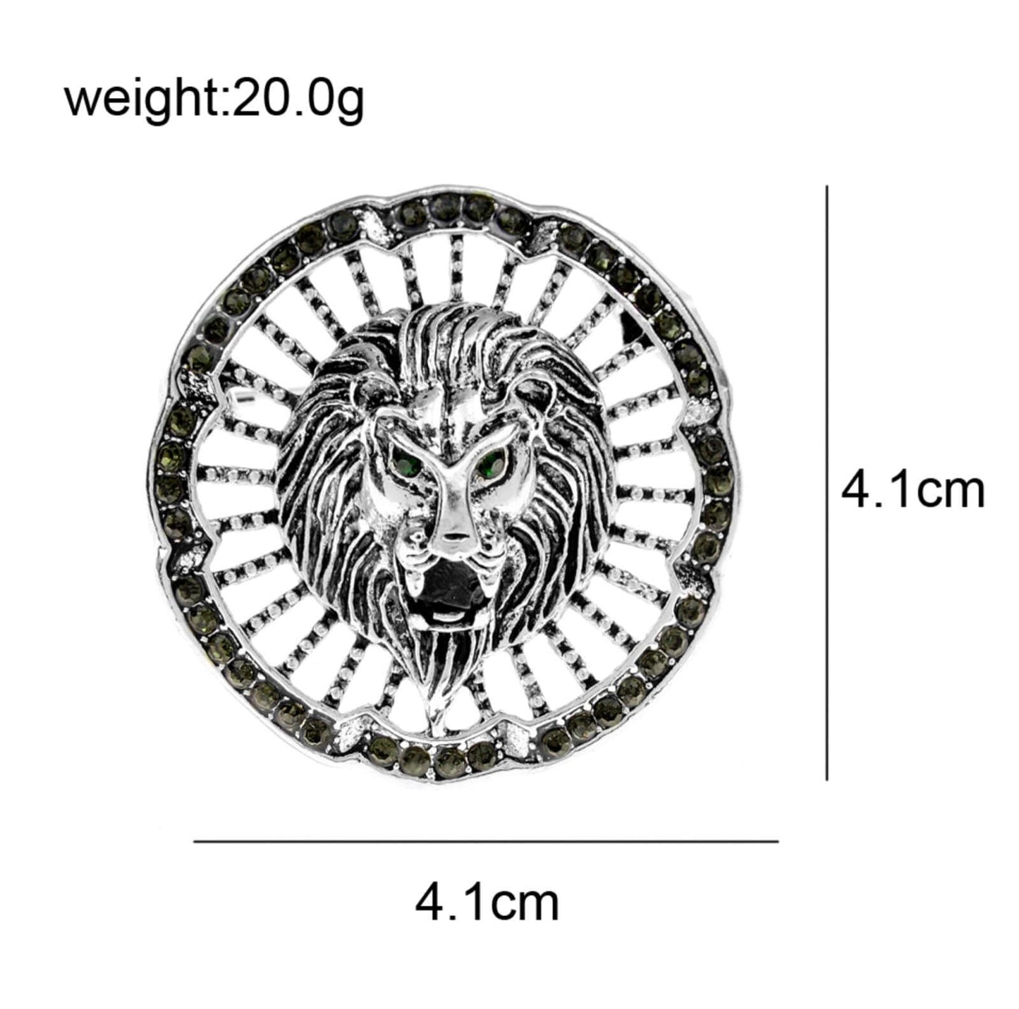 Lion brooch vintage look queen broach stunning gold silver plated pin kk5 new