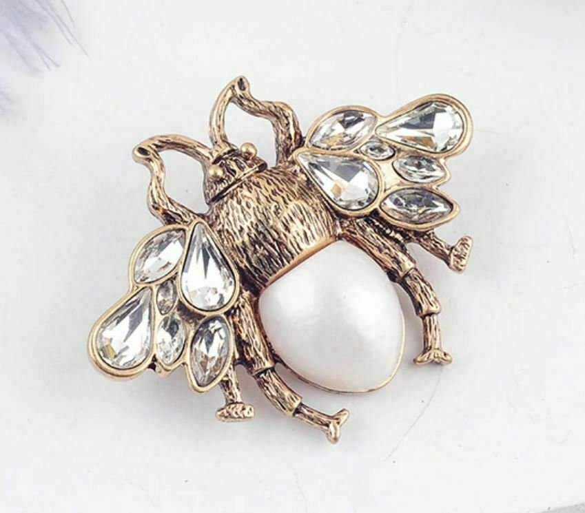 Vintage Style Gold Plated Honey Bee Brooch Suit Coat Broach Saree pin Unisex Z7B