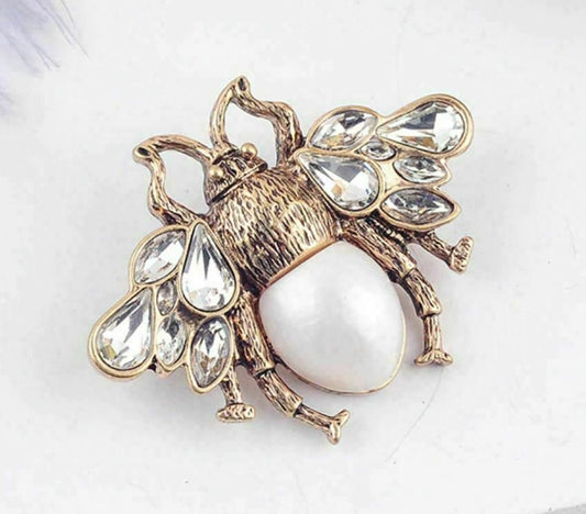 Vintage Style Gold Plated Honey Bee Brooch Suit Coat Broach Saree pin Unisex Z7B