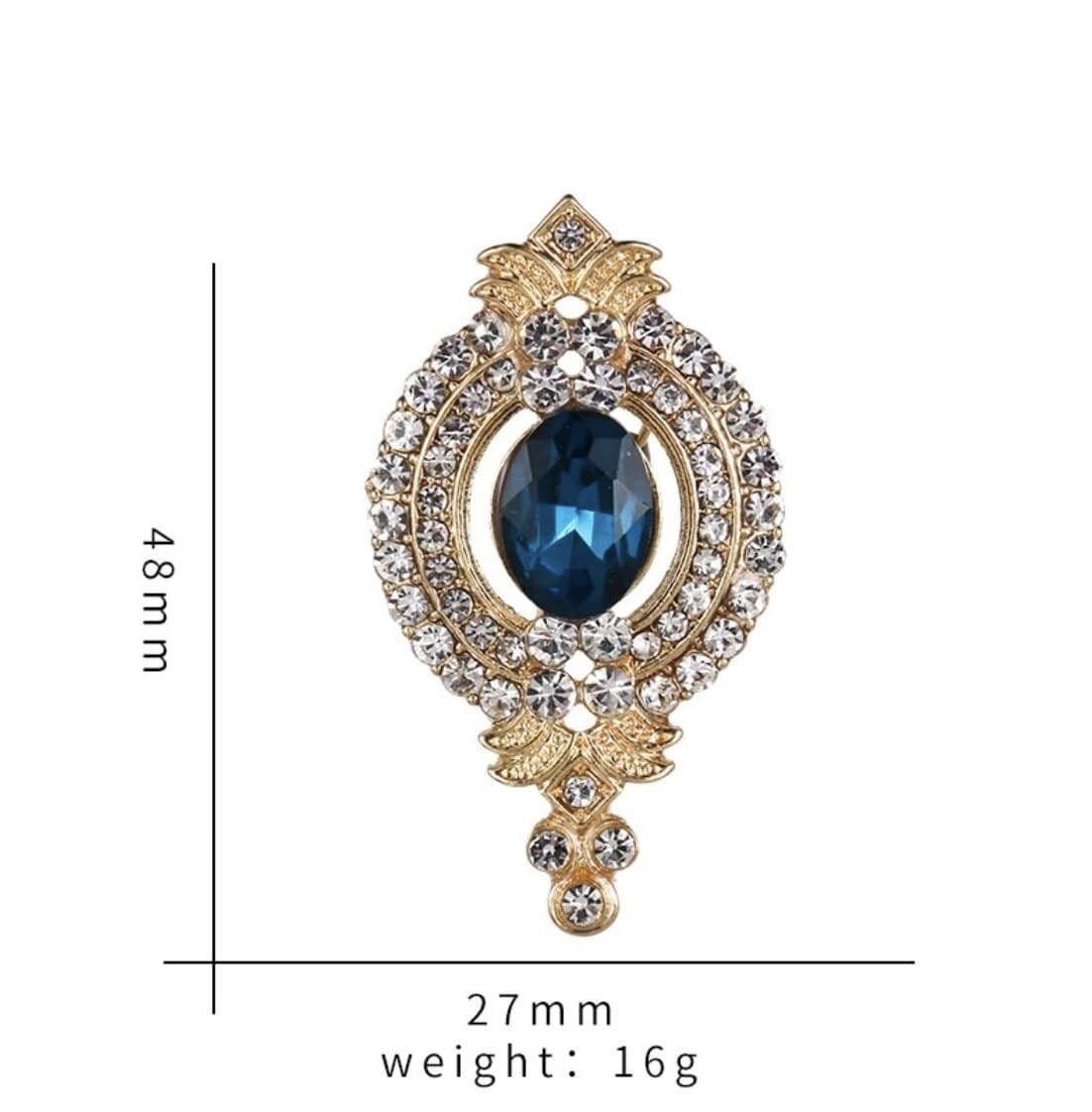 Celebrity brooch designer vintage look queen broach gold silver plated pin g70