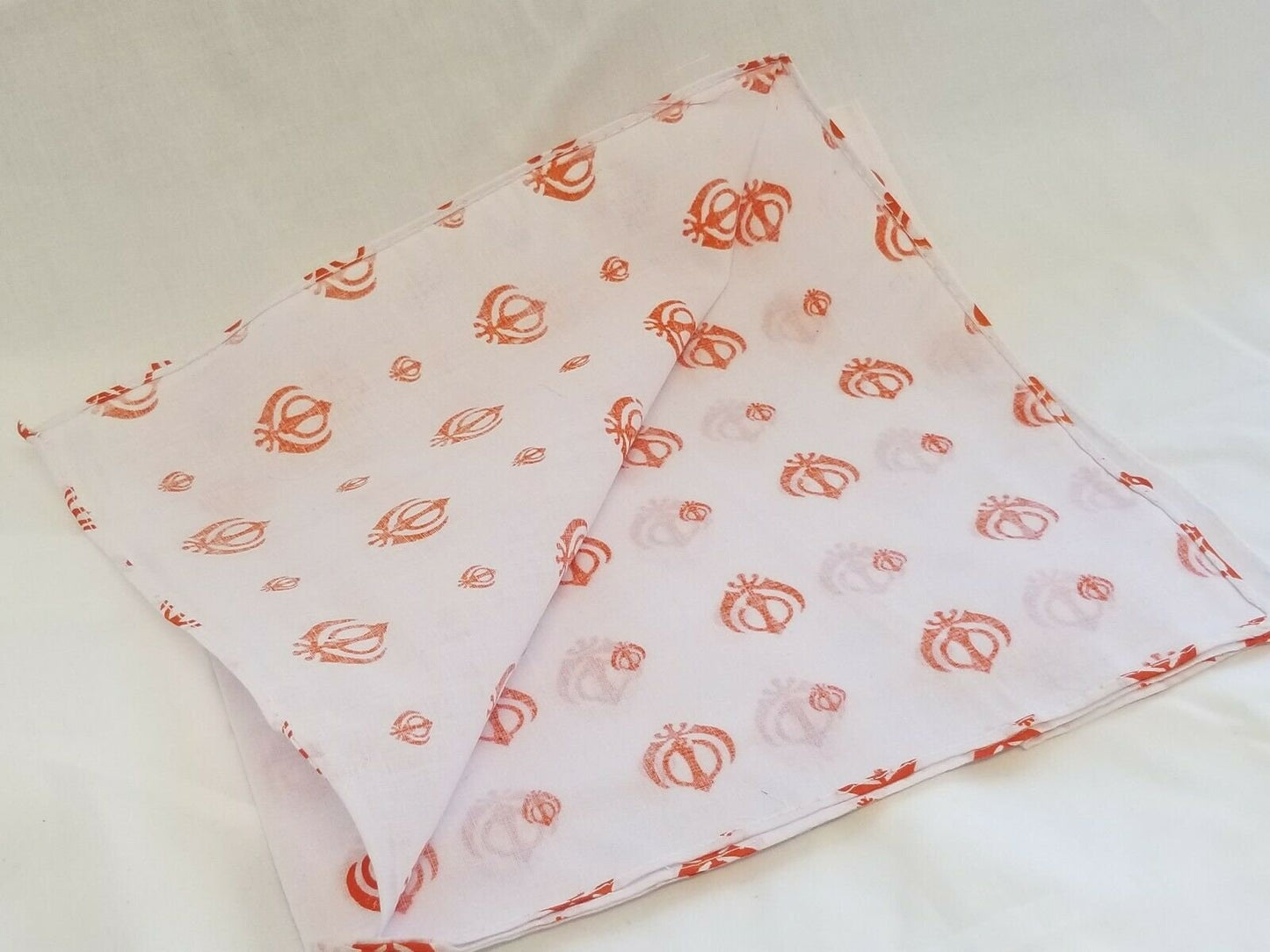 Sikh punjabi singh kaur white khalsa khandas bandana head wrap gear rumal za4