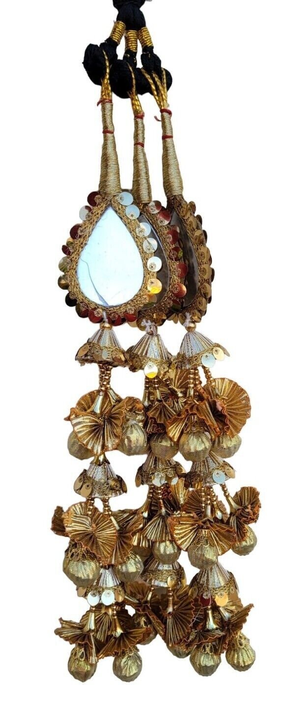 Indian Paranda Punjabi parandi mehndi jaago mirror bridal Patiala hair braid ii6R Bollywood dulhan design Lahore Latkans Handmade