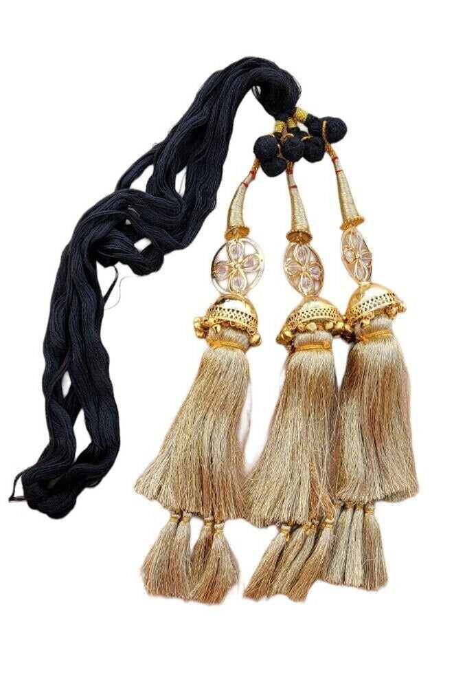 Indian Punjabi parandi mehndi jaago mirror bridal patiala paranda hair braid ii4R Bollywood Dulhan Handmade Latkans Lahore design